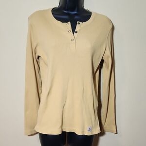 Carhartt Women's Long Sleeve Henley Top Size L